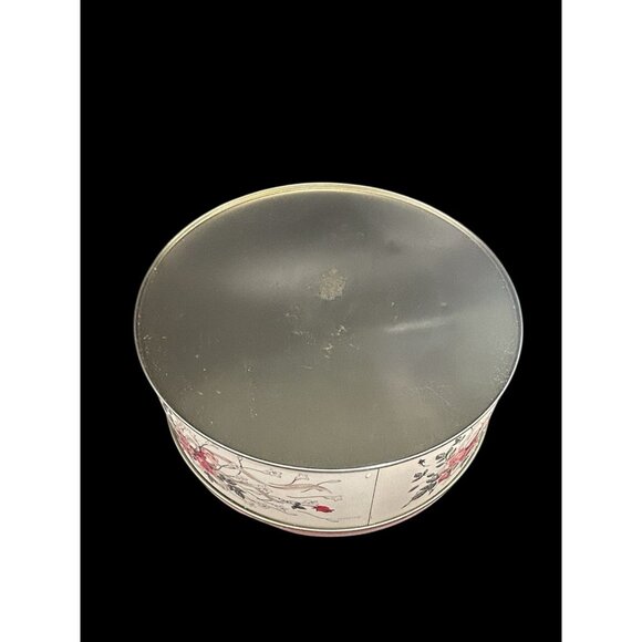 Vintage Pink Roses Collector Tin 10" x 4" Excellent Graphics Cottagecore Granny - Picture 4 of 8